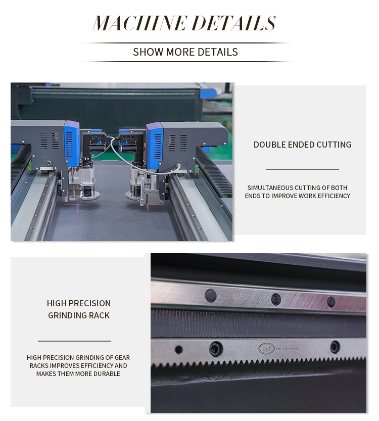 m&aacute;quina de corte com faca oscilante de feixe duplo