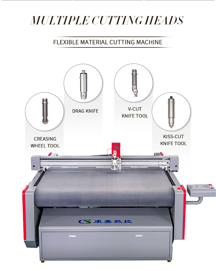 M&aacute;quina de corte com faca oscilante para materiais comp&oacute;sitos