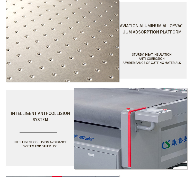 M&aacute;quina de corte com faca oscilante para materiais comp&oacute;sitos